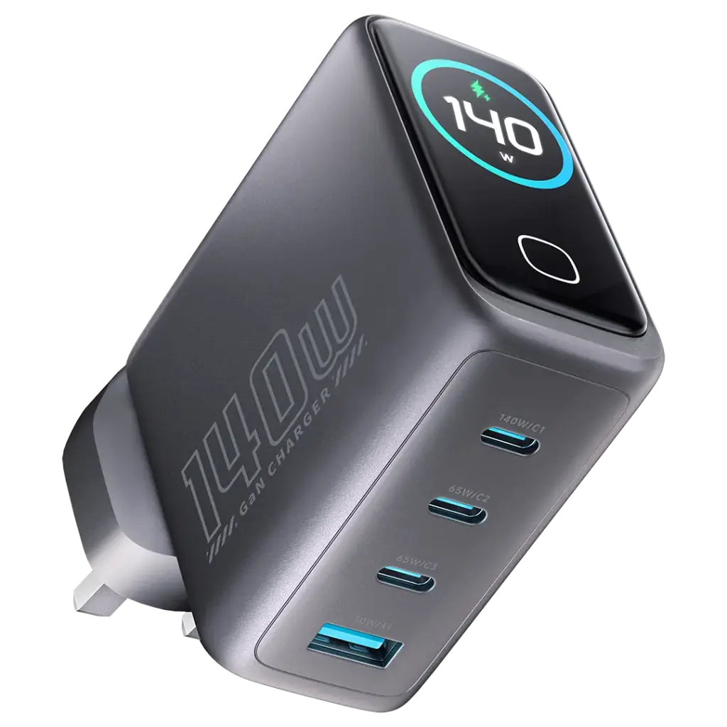 Powerology Voltflow GaN Wall Charger PD 140W with TFT Display